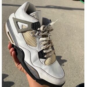 Jordan 4 Retro White Cement 2012 Mens Size 13 White Grey Black 308497-103